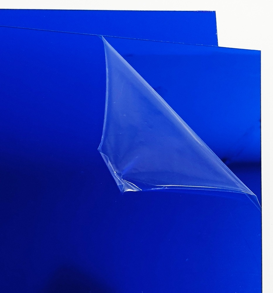 Acrílico Espejado Azul de 1 mm 25 x 30 cm