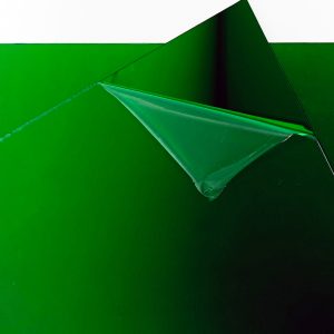 Acrílico Espejado Verde de 1 mm 25 x 30 cm