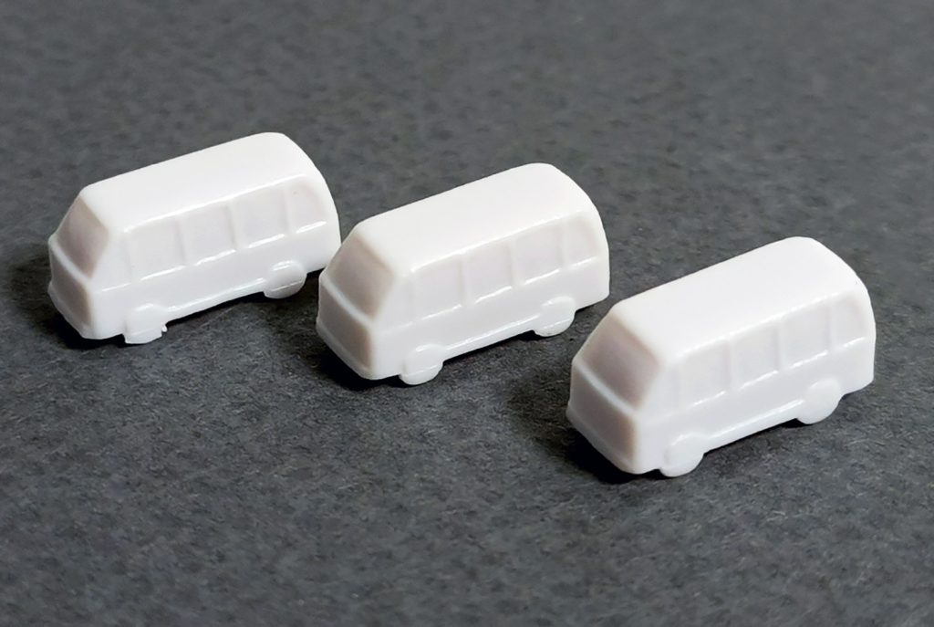 Auto Minibús Blanco de plástico Escala 1:300
