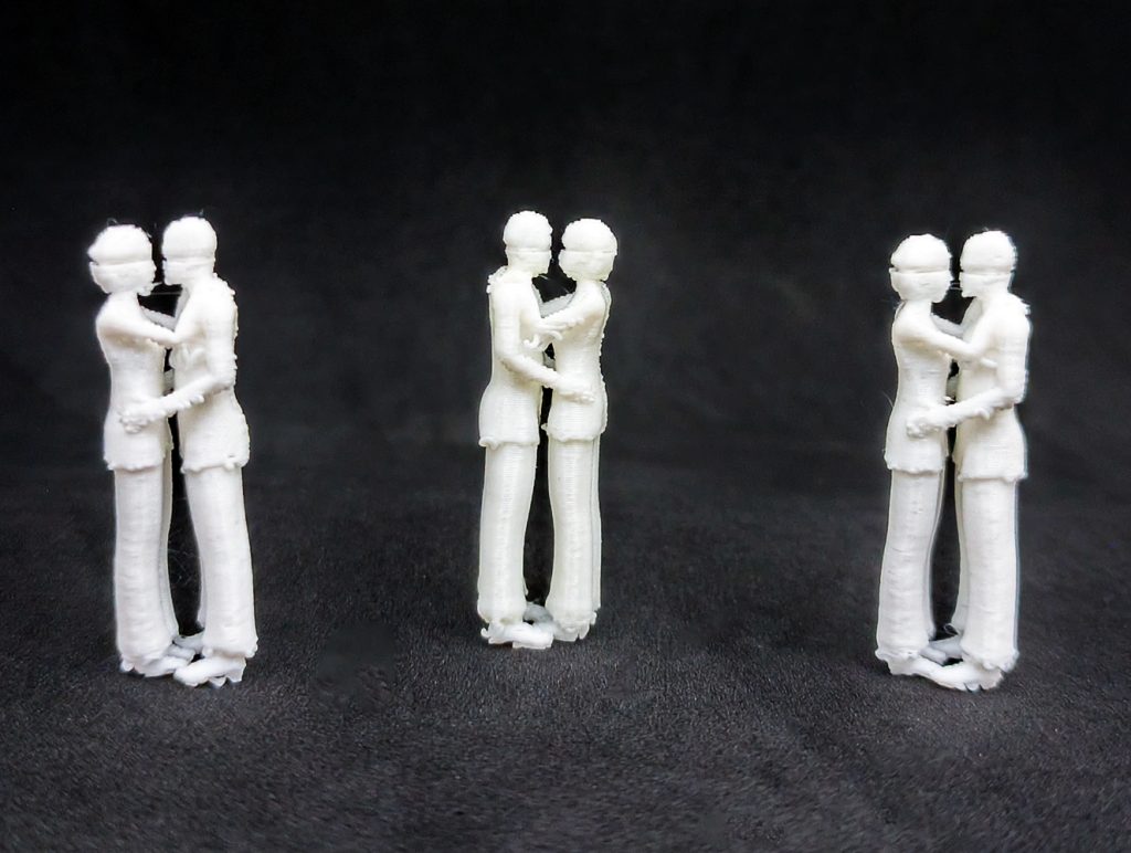 Mono blanco de plástico Pareja Escala 1:50