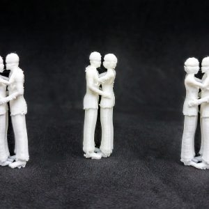 Mono blanco de plástico Pareja Escala 1:50