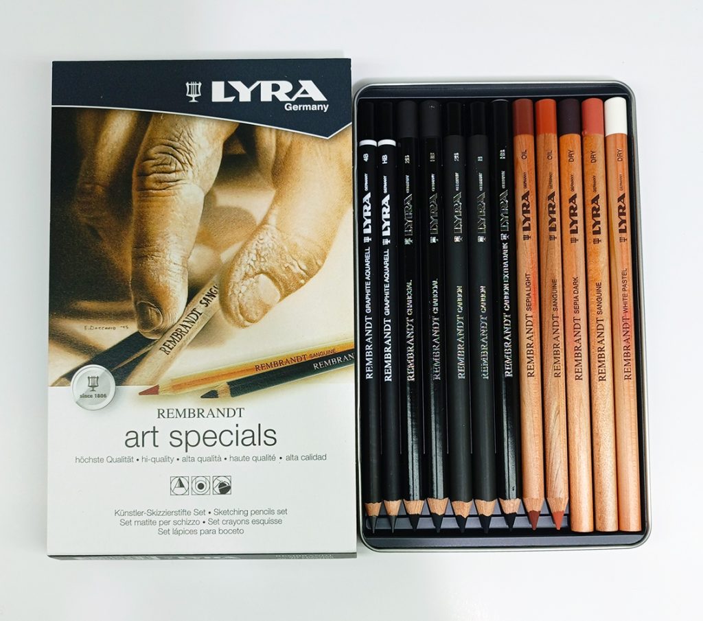 Lápiz de dibujo 12 piezas LYRA Rembrandt secos, grasos, grafitos, carboncillos 2051120