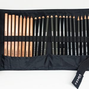 Lápiz de dibujo 24 piezas LYRA Rembrandt secos, grasos, grafitos, carboncillos L2054240 Estuche de Lona