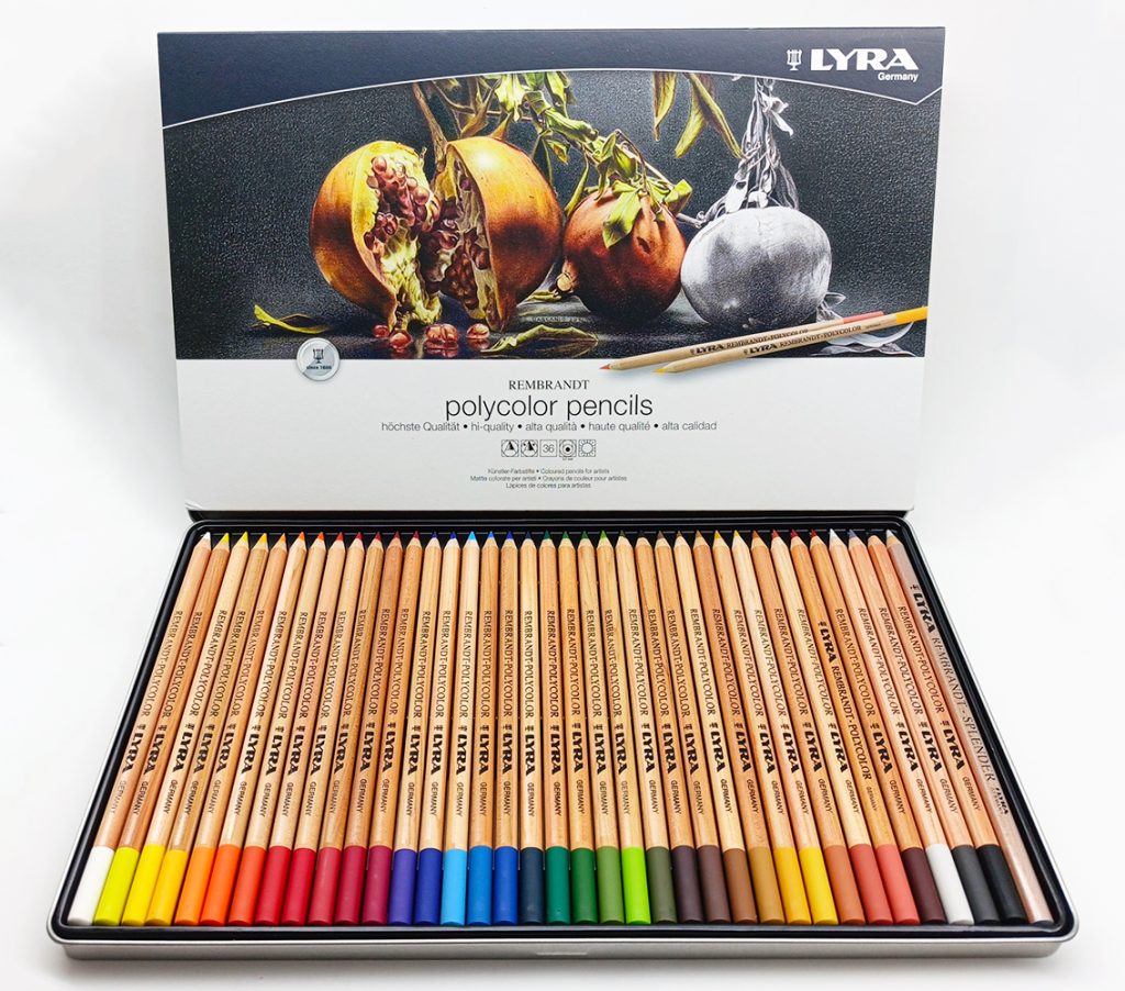 Lápiz de color largo 36 colores LYRA Rembrandt POLYCOLOR 2001360 caja de metal