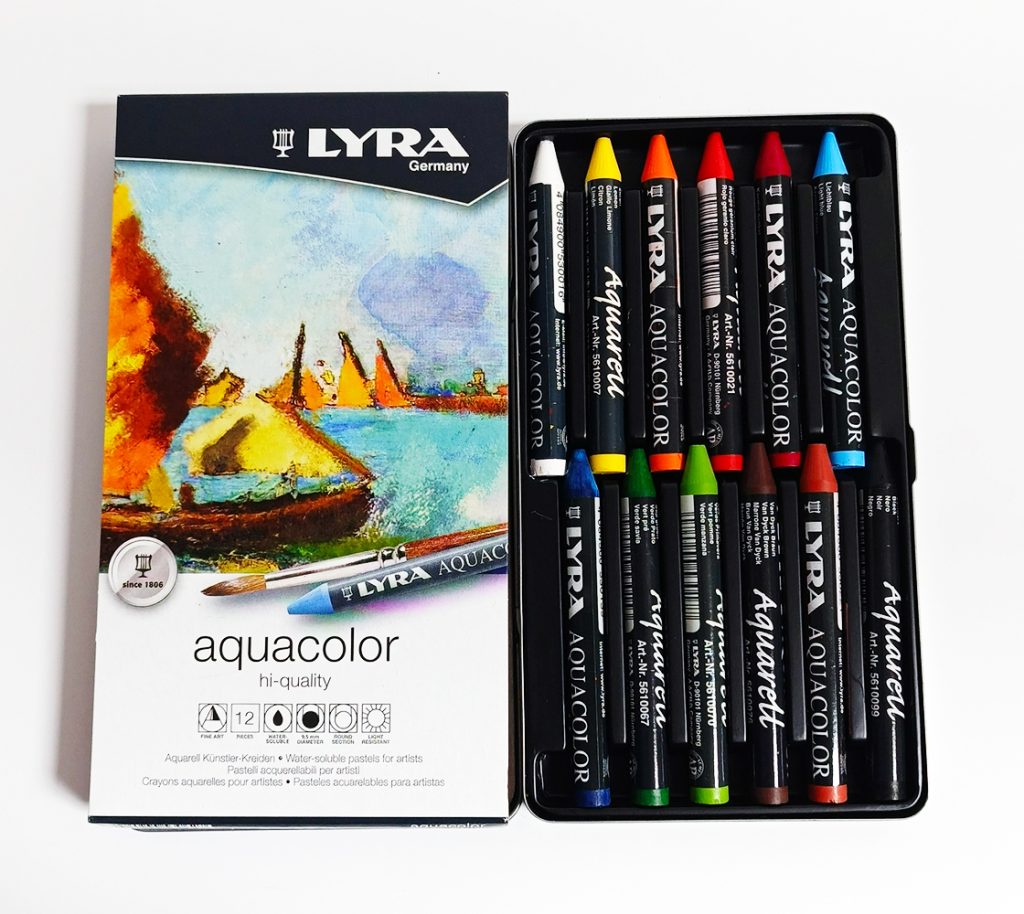 Lápiz de color Acuarelable 12 col. LYRA Aquacolor 5611120 caja de metal