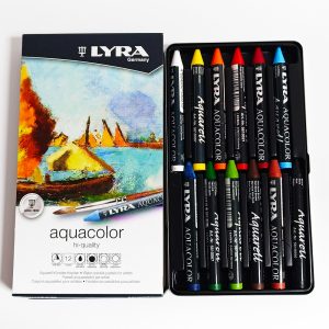 Lápiz de color Acuarelable 12 col. LYRA Aquacolor 5611120 caja de metal