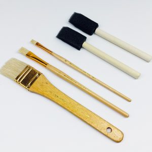 Pincel Set Mixto 5 piezas CRAFT 3 Pinceles de Cerda dura, 2 Pinceles de Esponja