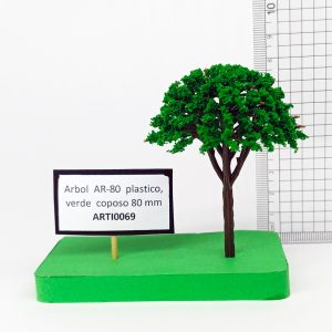 Árbol AR-80 plástico, verde coposo 80 mm