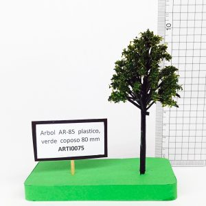 Árbol AR-85 plástico, verde coposo 80 mm