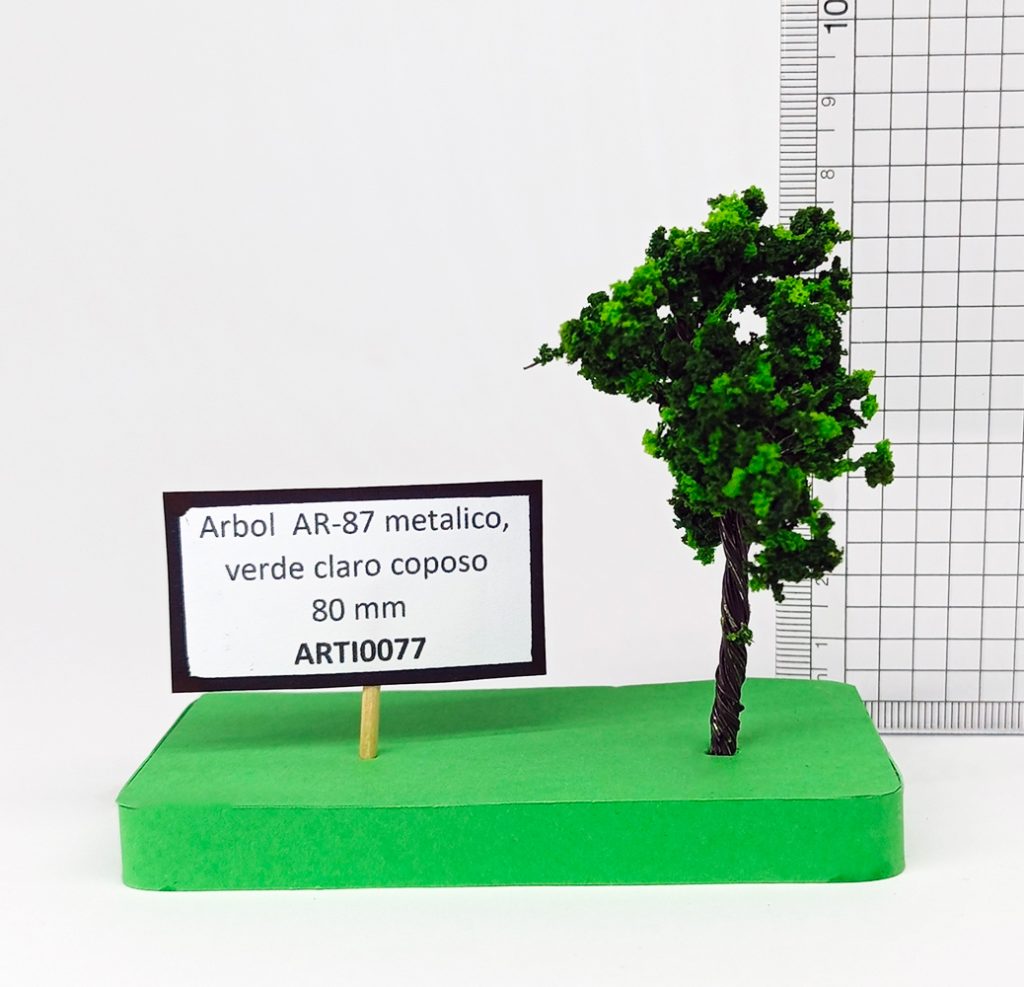 Árbol AR-87 metálico, verde claro coposo 80 mm
