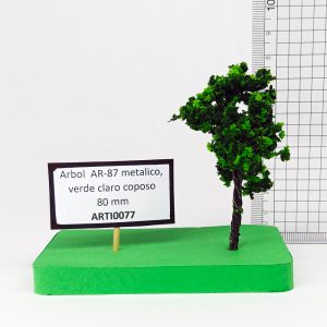 Árbol AR-87 metálico, verde claro coposo 80 mm