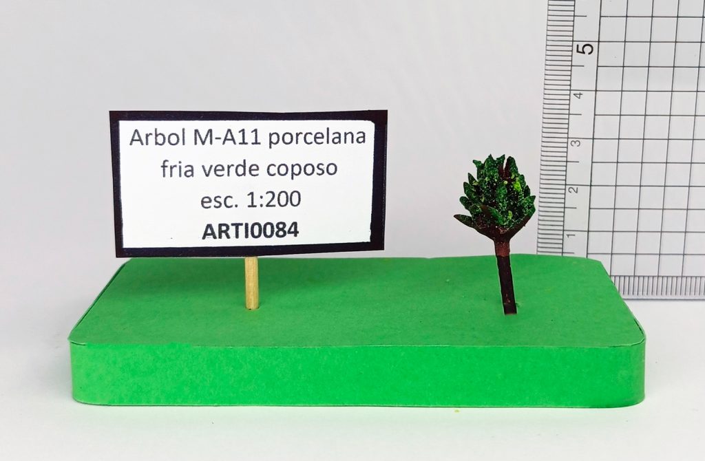 Árbol M-A11 porcelana frío verde coposo escala 1:200