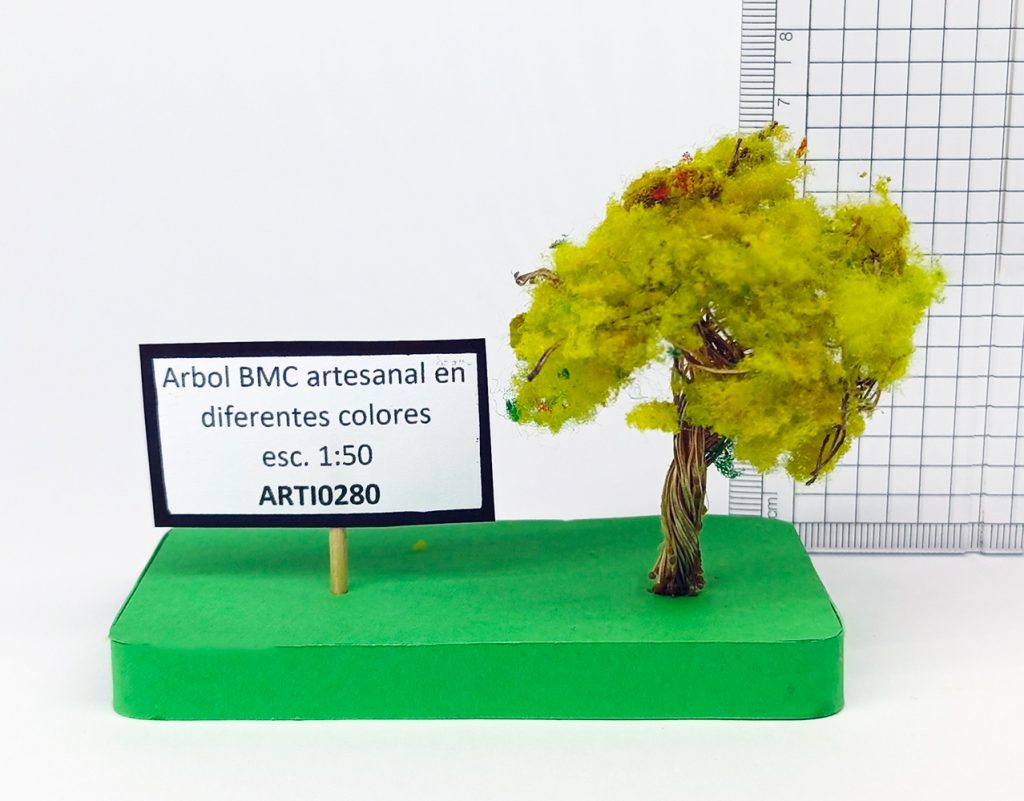 Árbol BMC artesanal en diferentes colores escala 1:50