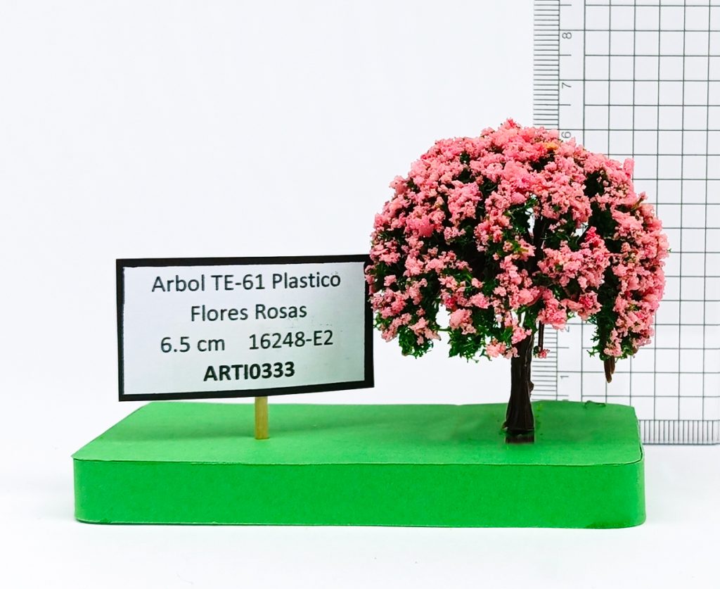 Árbol TE-61 Plástico Flores Rosas 6.5 cm 16248-E2