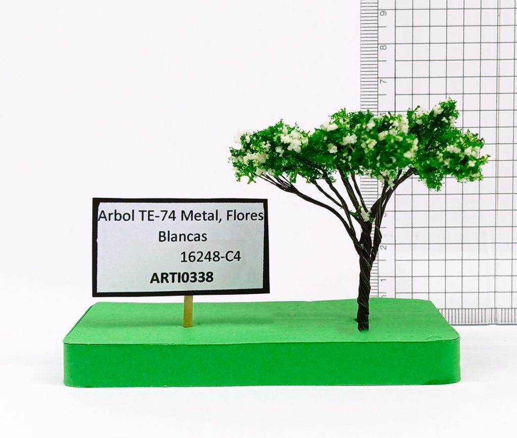 Árbol TE- 74 Metal, Flores Blancas 16248-C4