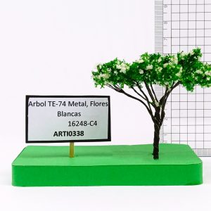 Árbol TE- 74 Metal, Flores Blancas 16248-C4