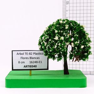 Árbol TE-82 Plástico Flores Blancas 8 cm 16248-E1