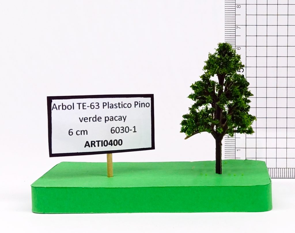 Árbol TE-63 Plástico, Pino verde pacay 6 cm 6030-1
