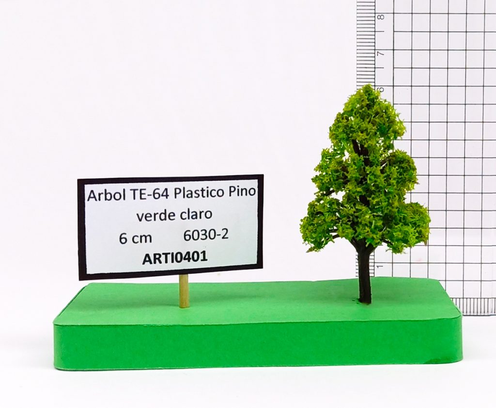 Árbol TE-64 Plástico, Pino verde claro 6 cm 6030-2