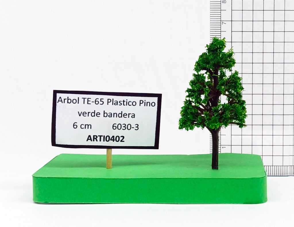 Árbol TE-65 Plástico, Pino verde bandera 6 cm 6030-3