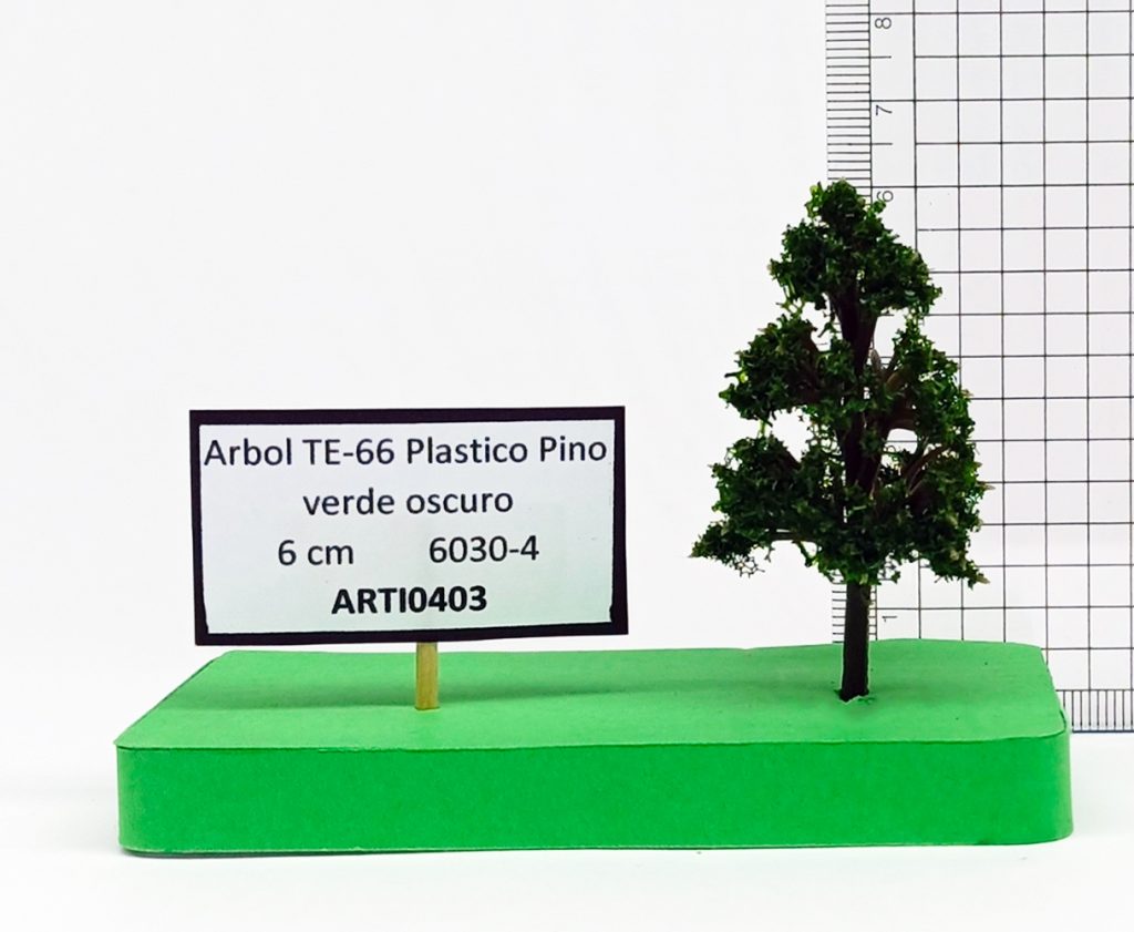 Árbol TE-66 Plástico, Pino verde oscuro 6 cm 6030-4