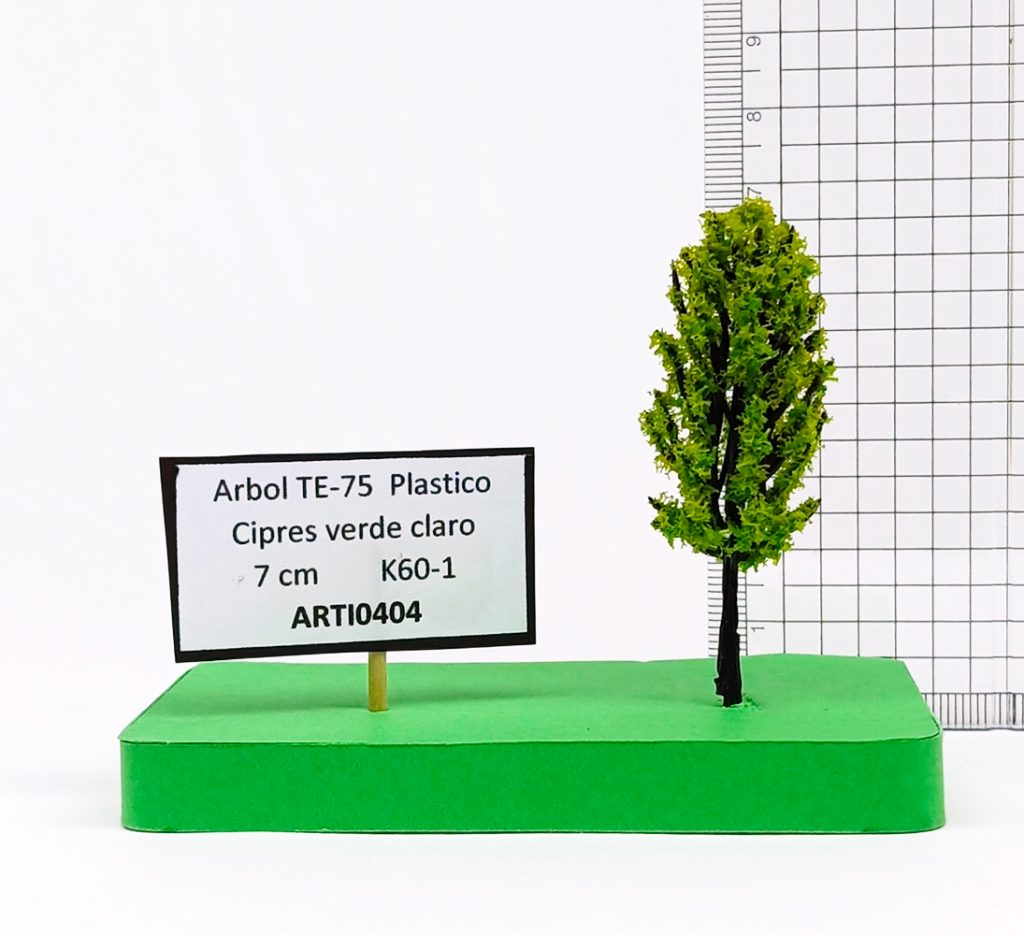 Árbol TE-75 Plástico, Ciprés 7 cm K60-1 verde claro