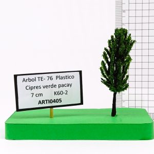 Árbol TE-76 Plástico, Ciprés 7 cm K60-2 verde pacay