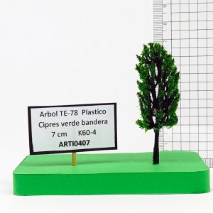 Árbol TE-78 Plástico, Ciprés 7 cm K60-4 verde bandera