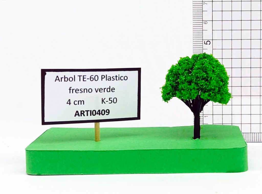 Árbol TE-60 Plástico fresno verde 4 cm TK-50