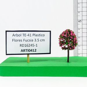 Árbol TE- 41 plástico Flores Fucsia 3.5 cm RD16245-1
