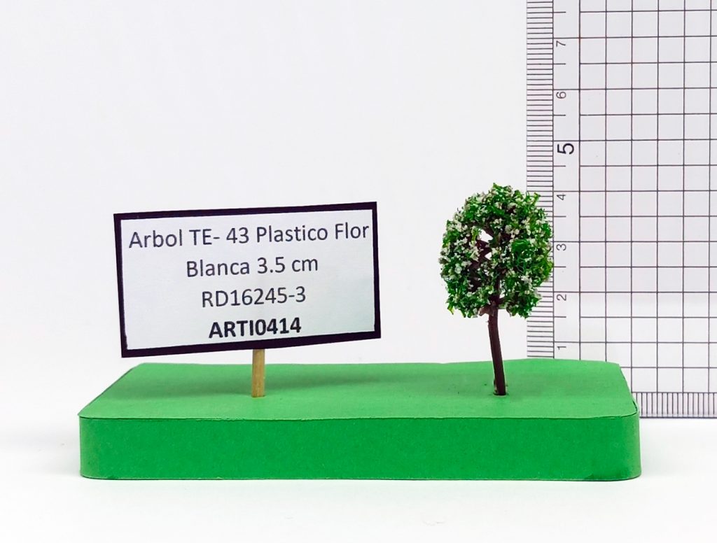 Árbol TE- 43 plástico Flor Blanca 3.5 cm RD16245-3