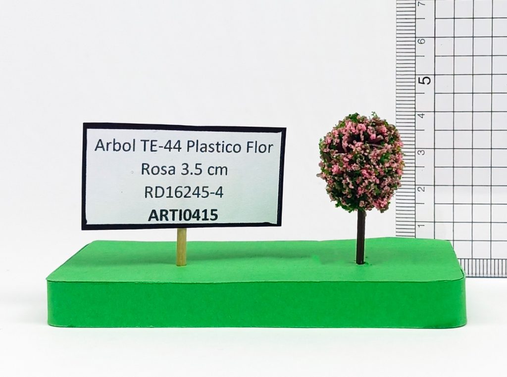 Árbol TE- 44 plástico Flor Rosa 3.5 cm RD16245-4