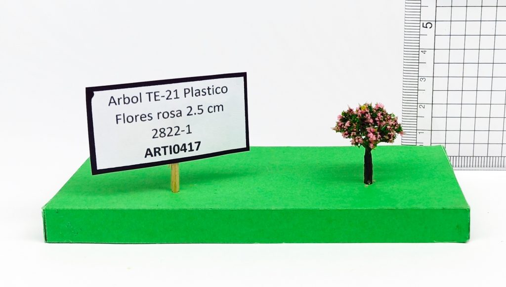 Árbol TE-21 Plástico Flores rosa 2.5 cms.2822-1