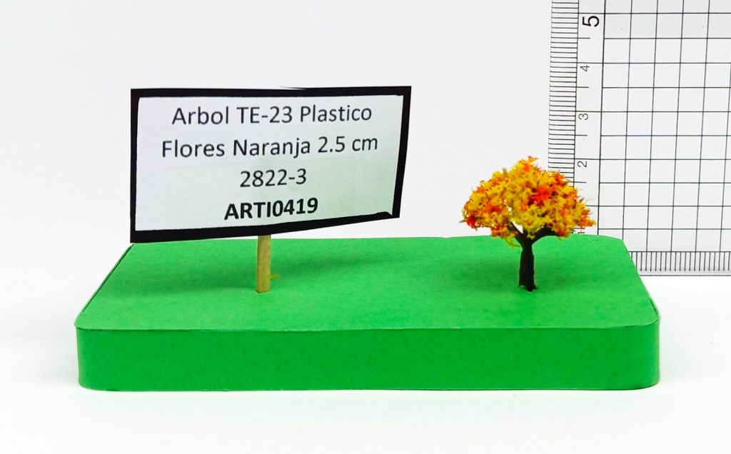 Árbol TE-23 Plástico Flores Naranja 2.5 cm 2822-3