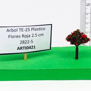 Árbol TE-25 Plástico Flores Roja 2.5 cm 2822-5