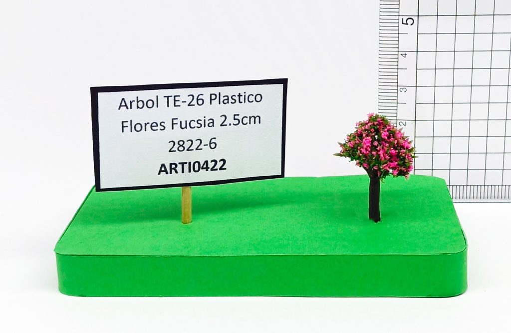 Árbol TE-26 Plástico Flores Fucsia 2.5 cm 2822-6