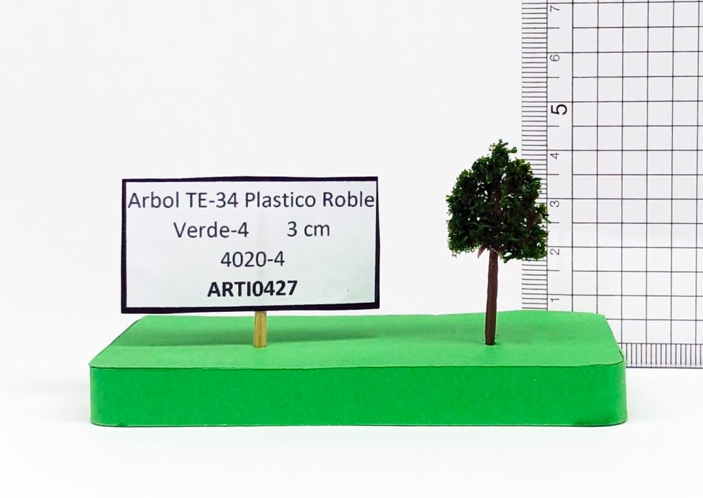 Árbol TE- 34 Plástico Roble Verde-4 3 cm 4020-4