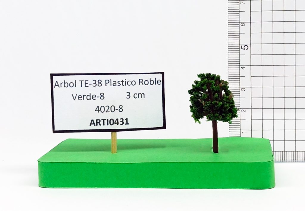 Árbol TE-38 plástico Roble Verde-8 3 cm 4020-8