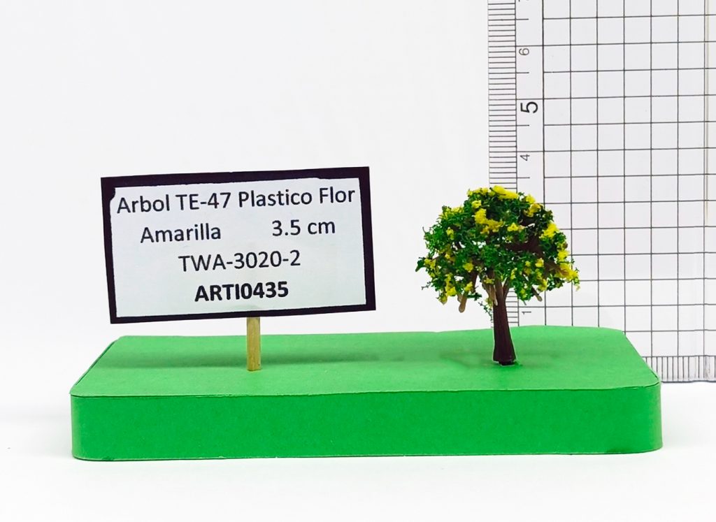 Árbol TE- 47 plástico Flor Amarilla 3.5 cm TWA-3020-2