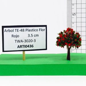 Árbol TE-48 plástico Flor Rojo 3.5 cm TWA-3020-3