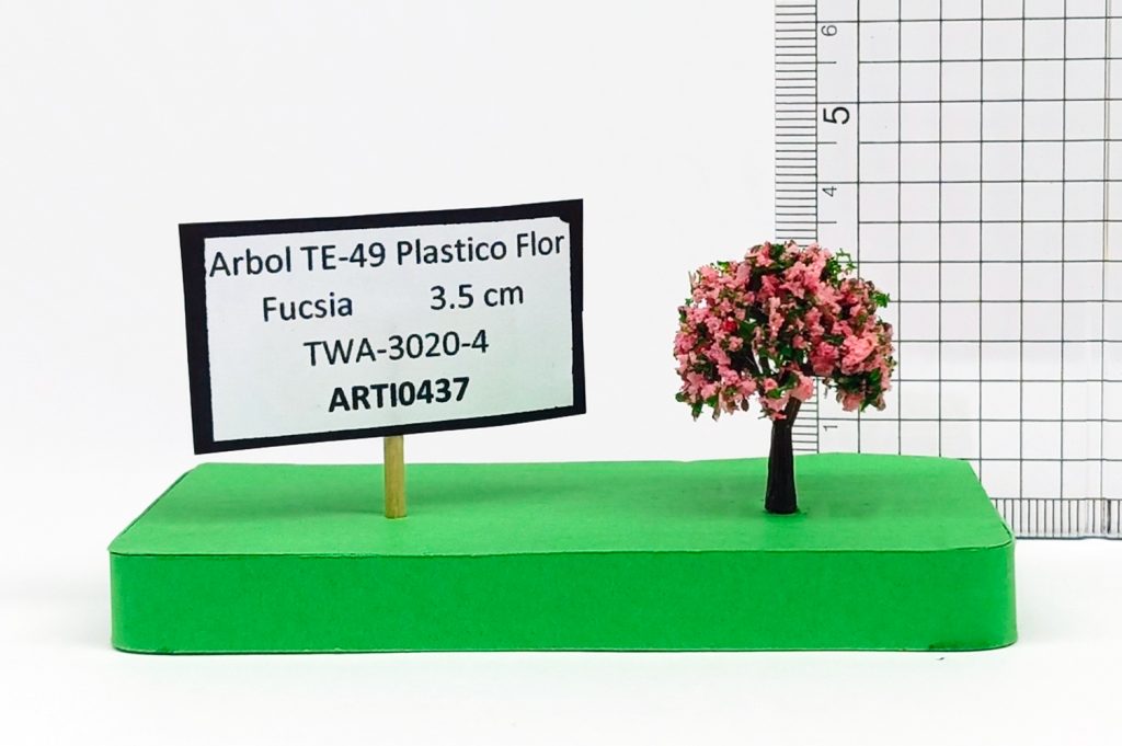 Árbol TE-49 plástico Flor Fucsia 3.5 cm TWA-3020-4