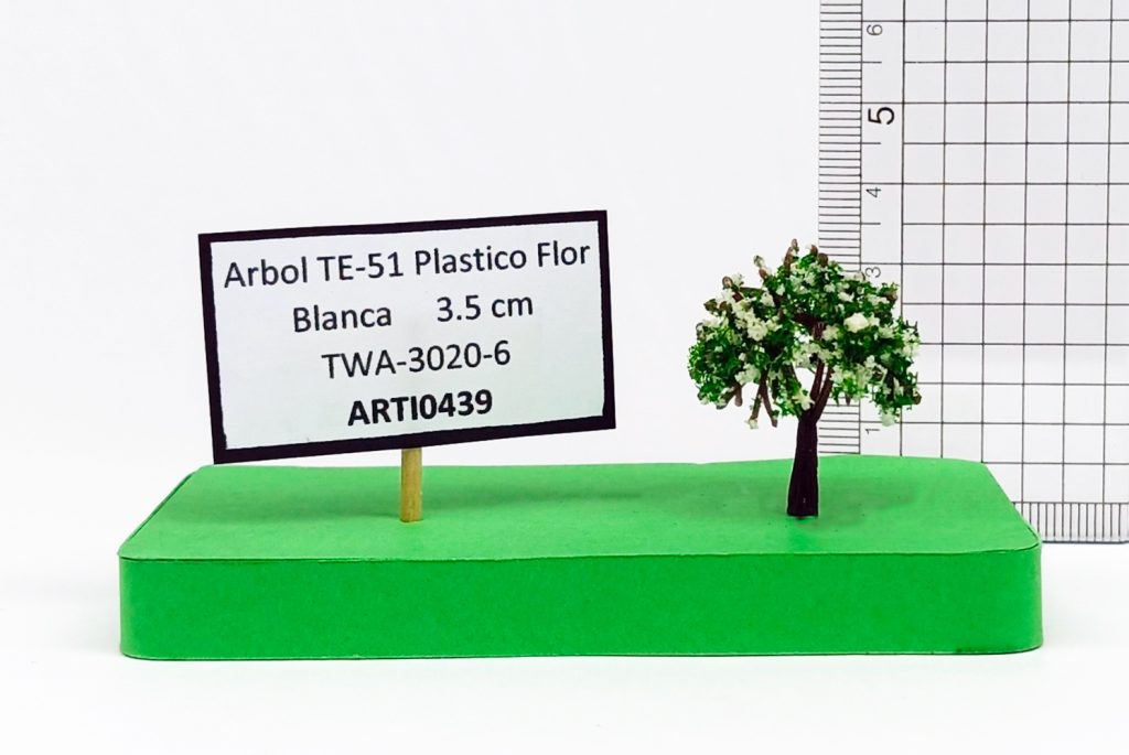 Árbol TE-51 Plástico Flor Blanca 3.5 cm TWA-3020-6