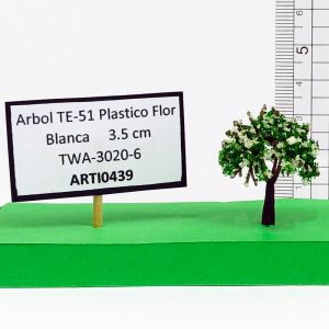 Árbol TE-51 Plástico Flor Blanca 3.5 cm TWA-3020-6