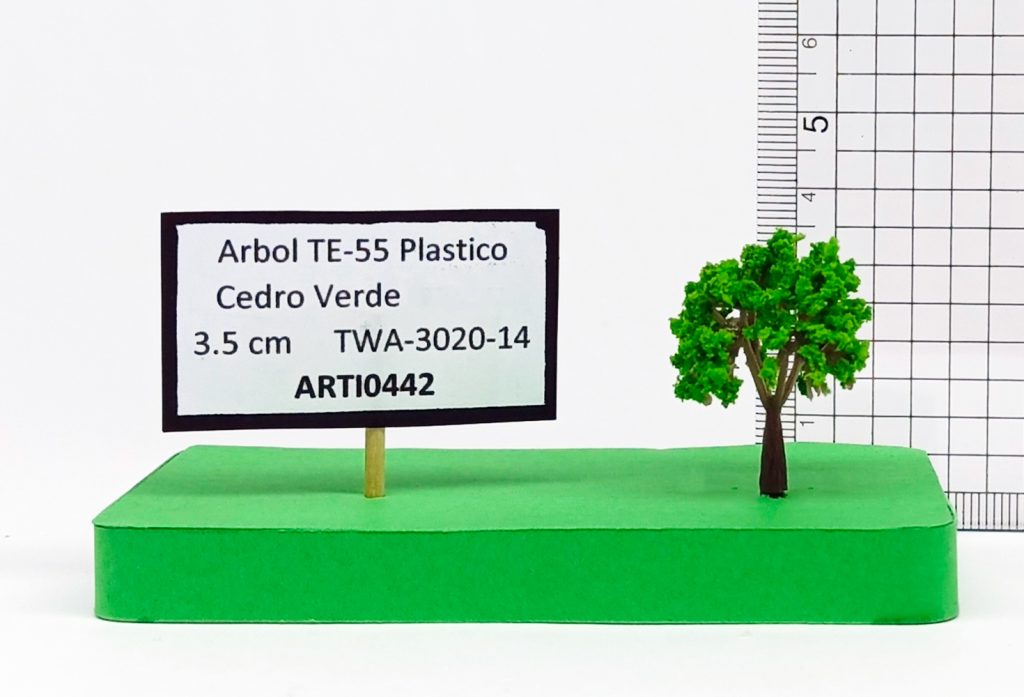 Árbol TE-55 Plástico Cedro Verde Oscuro 3.5 cm TWA-3020-14