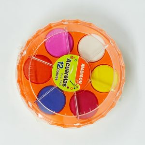Acuarelas de 12 colores MADISON 6936 estuche de plástico Circular