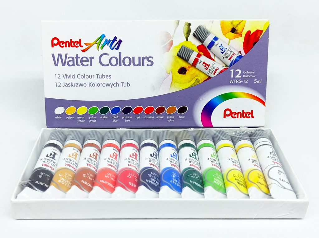 Acuarelas de 12 colores PENTEL Arts WFRS-12 x 5 ml.
