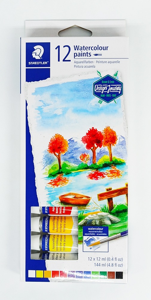 Acuarelas de 12 colores STAEDTLER KARAT 8880 tubos de 12 ml.