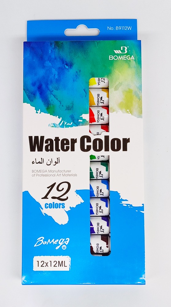 Acuarelas de 12 colores BOMEIJIA/BOMEGA tubos de 12 ml