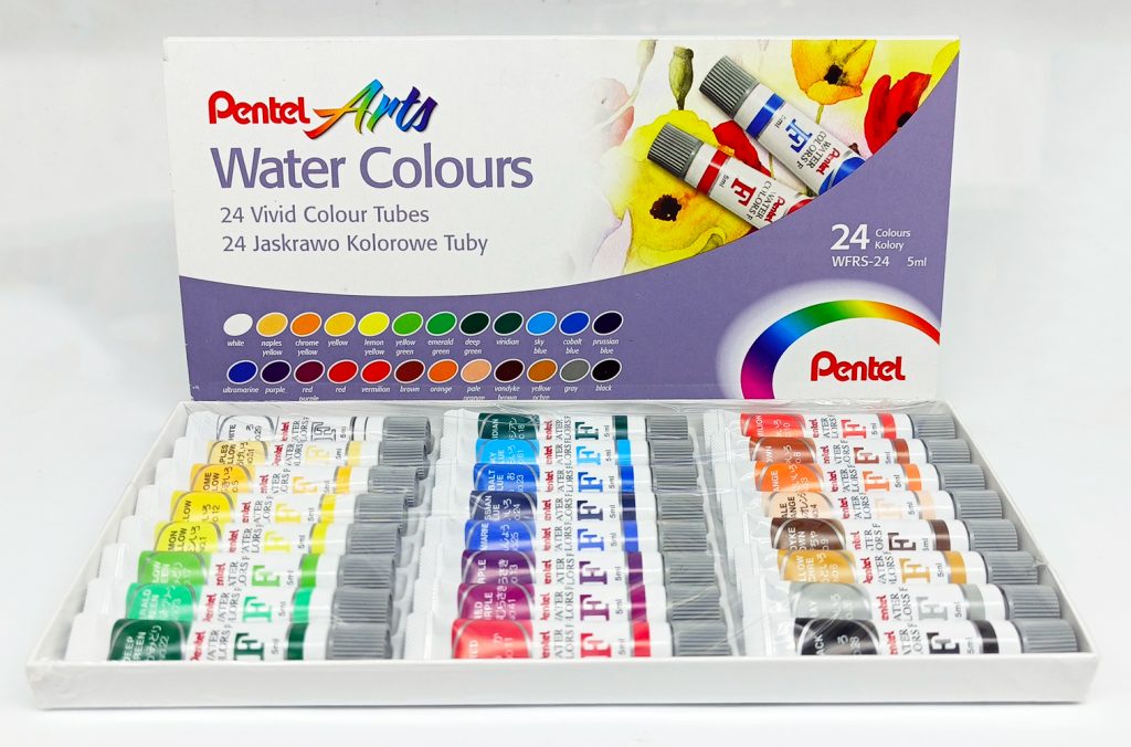 Acuarelas de 24 colores PENTEL ARTS WFRS-12 x 5 ml.
