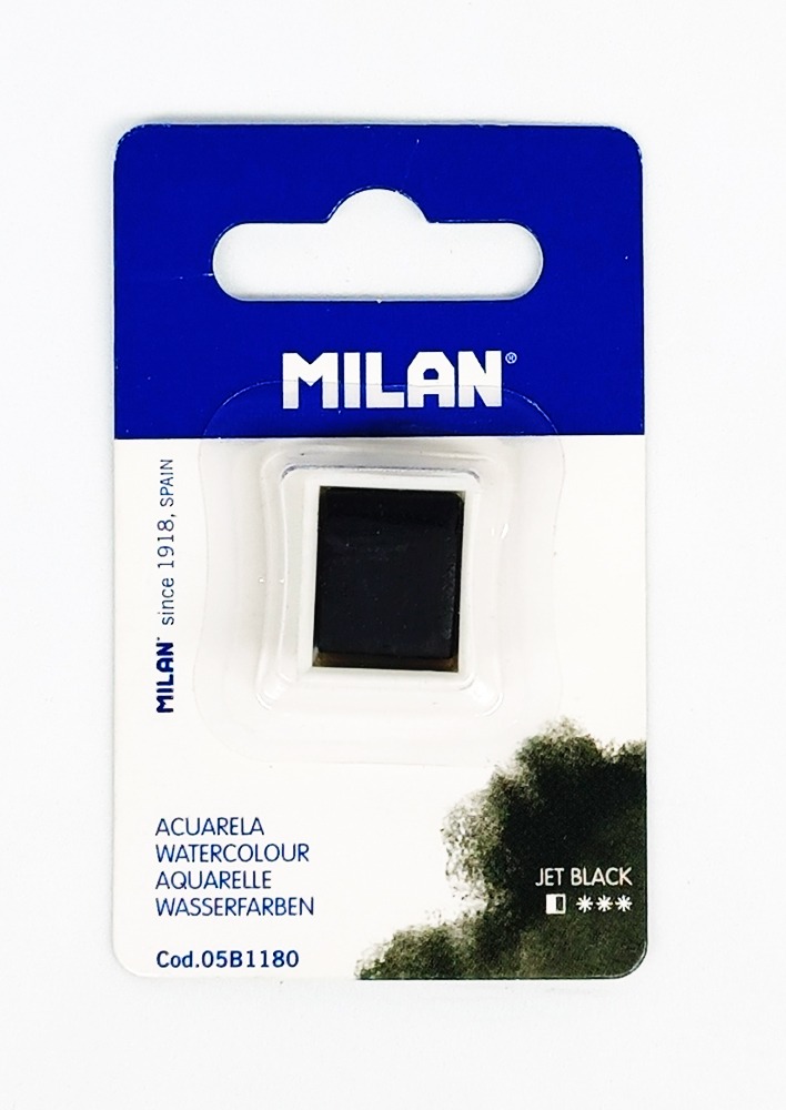 Acuarelas en Pastillas MILAN Jet Black 05B1180